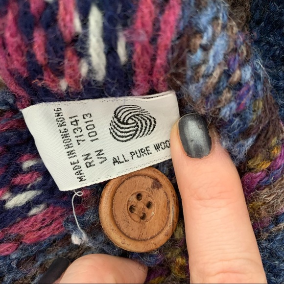 L.L Bean vintage wool animal duck print cardigan - Picture 9 of 10